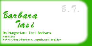 barbara tasi business card